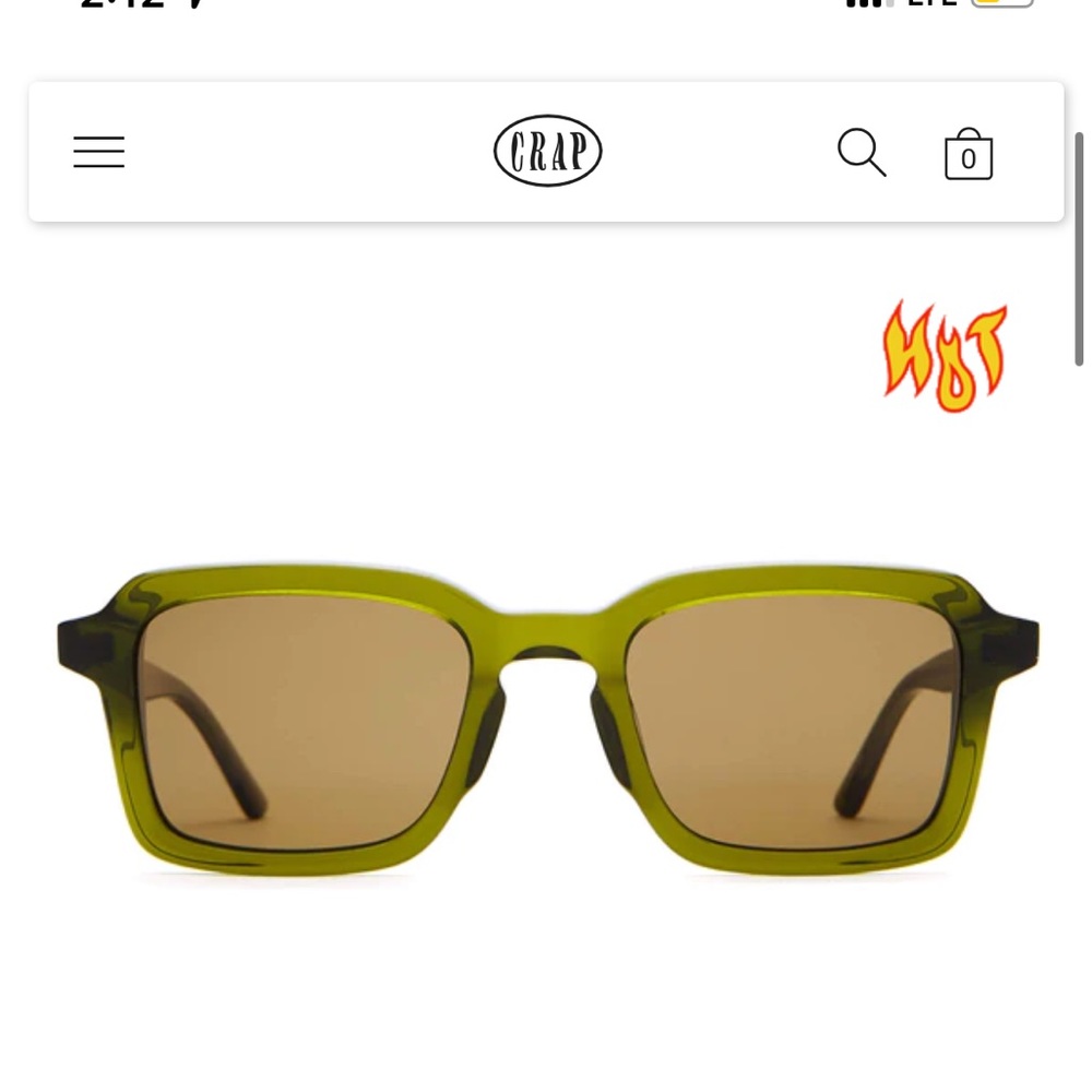 Crap Eyeware The HEAVY TROPIX- Crystal Olive Bio / Polarized Bronze